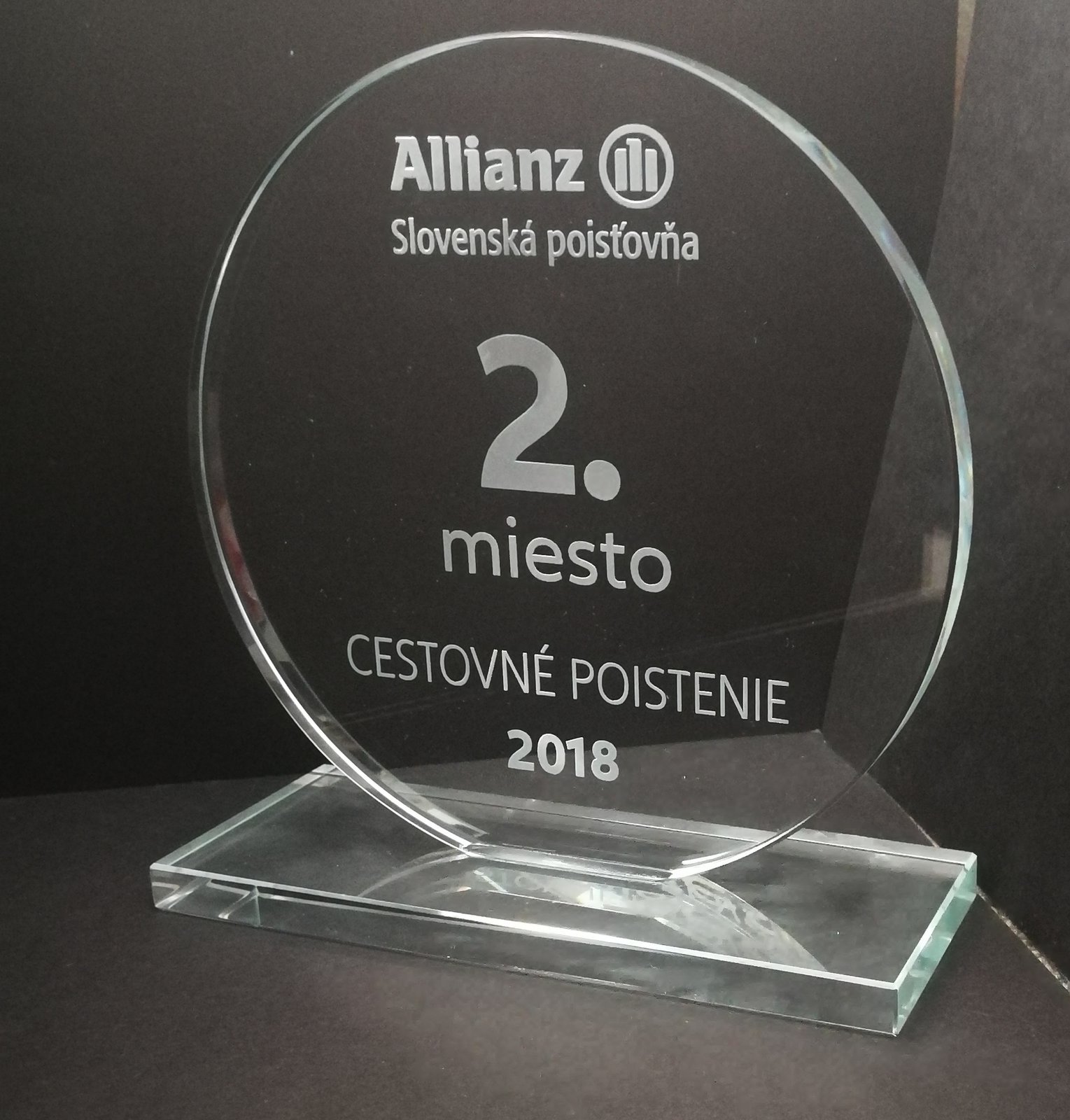 Cestovné poistenie  2018 – 2. miesto